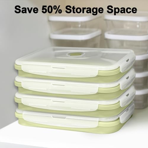 Collapsible Food Storage Containers with Airtight Lid & Air Vent, 40.5 oz - Image 5