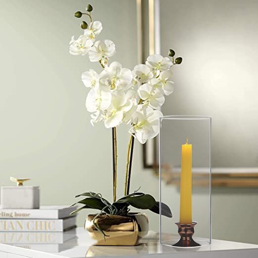 WGVI Hurricane Candle Holder Sleeve, Wide 3", Height 6", Clear Glass Cylinder Candleholder, Chimney Tube, Open Ended Candle Shade, 12 Pieces Bulk - Image 4