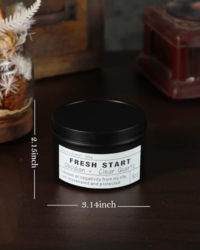 Crystal Candles, Healing Magic Candles, Mind-Body Meditation, Gifts to Encourage Women, New Job Gifts.(Fresh Start) - Image 6
