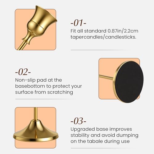 12PCS Candle Holders Vintage Centerpiece Candlestick Holder - Image 3