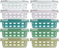 Ello Duraglass 3.4 Cup Glass Meal Prep Containers, Olive Tree,5 Count (Pack of 2) by Ello