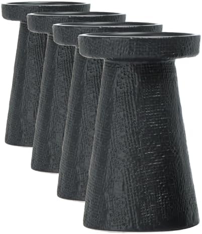 Main + Mesa Stoneware Pillar & Taper Candle Holders,(Pack of 8) by MainMesa
