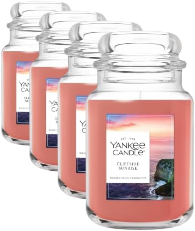 Yankee Candle Cliffside Sunrise Scented Candle, 22oz Jar, Large (Pack of 4) by YankeeCandle
