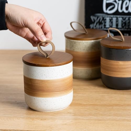 Miamolo Coffee Container with Airtight Lid Ceramic Kitchen Food Storage Jar - Image 5