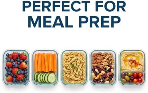 5-Packs, 36 Oz Glass Meal Prep Containers with Snap Locking Lids Glass Food Containers,Airtight Lunch Container,Microwave, Oven, Freezer and Dishwasher - Image 7