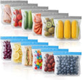 10 Pack Reusable Sandwich Bags Reusable Freezer Bags, Leakproof Silicone Food Storage Bag BPA Free Food Storage Contaizers, Gallon Freezer Snack Bag for Marinate Meat, Salad Fruit, Veggies, Lunch by Anelueeoo