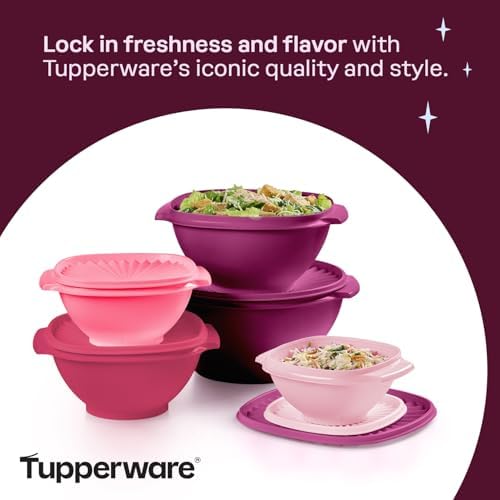 Tupperware Heritage 10-Piece Vintage Pink Set (5 Bowls, 5 Lids) - Image 5
