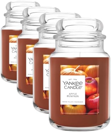 Yankee Candle Apple Pumpkin Scented Candle, 22oz Large Jar (Pack of 4) by YankeeCandle
