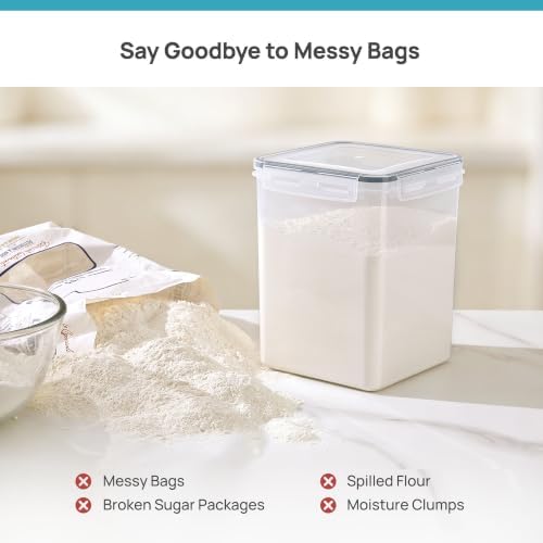 Vtopmart 3 PCS Flour and Sugar Storage Container Sets for Beginner Bakers - Image 3