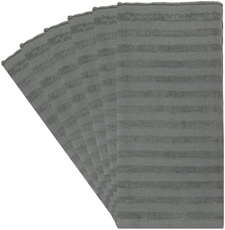 Premium Kitchen Towels 6 Pack 100% Cotton, 20"x28" - Anthracite Solid - Image 5
