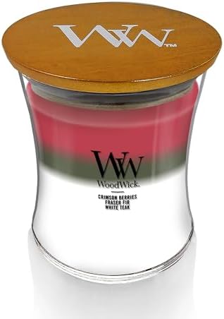 WoodWick Winter Garland Trilogy Holiday Candle Gifts for Women and Men, 9.7 oz Medium Hourglass Trilogy Candle with Crackling Wick (Pack of 4) - Image 2