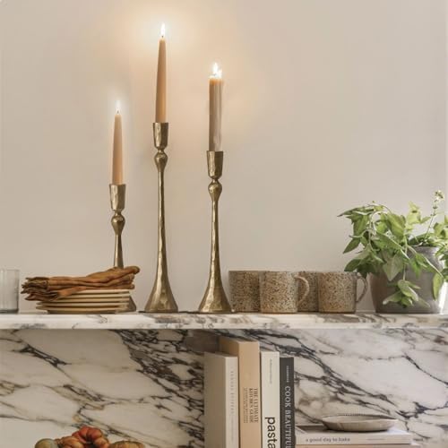 Vintage Cast Iron Taper Candle Holder - Set of 3 Decorative Candle Stand - Image 4