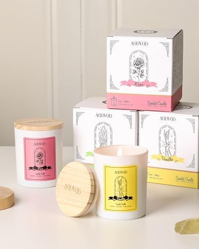 AOOVOO Vanilla Scented Candles for Women - Aromatherapy Candle with Crystals Inside, 7oz Soy Candles for Home Scented, Birthday Gifts Mothers Day Candle for Women Mom - Image 7