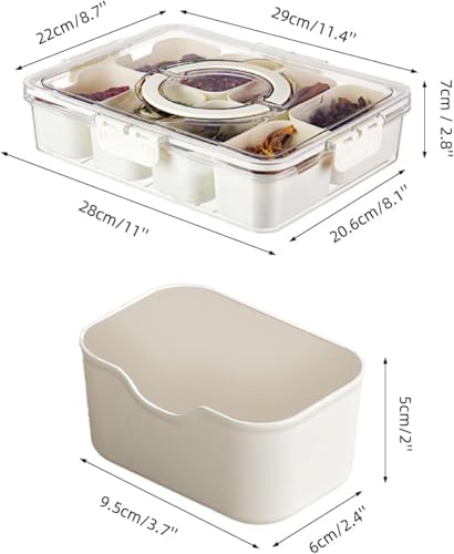 Pure Future 2 Pack 8-Compartment Snackle Box Container | Divided Snack Tray - Image 5