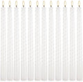 WPONSZU 10 Inch White Spiral Taper Candle Set of 12 Pack Unscented Dripless Candlesticks for Valentine's Day,Dinner,Party,Brithday,Wedding,Christmas,and Home Decoration by WPONSZU