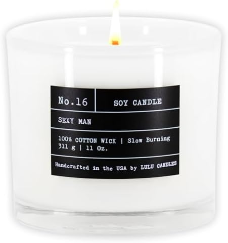 Lulu Candles | Sexy Man| Luxury Scented Soy Jar Candle | Hand Poured in The USA | Highly Scented Long Lasting (11 Oz.) by LULUCANDLES