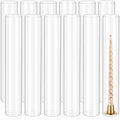 12 Pcs Hurricane Candle Holder Sleeve, H:14" D:2.5" Clear Glass by REWOMC
