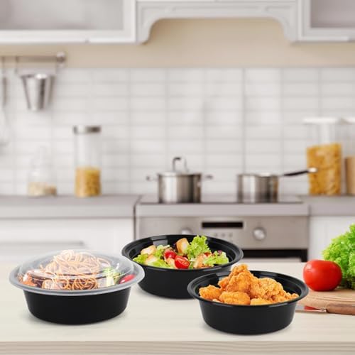 Meal Prep Containers, 50Pack 24oz Round To Go Bowls with Lids - Image 6