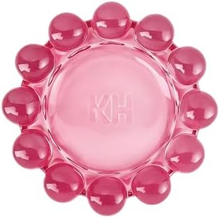 Chic Red Bubble Glass Candle Dish – Modern Clear Glass Candle Holder for Tealights & Diffusers, Decorative Tray for Home & Tabletop Decor（1 Pack） - Image 6