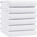 Homaxy 100% Cotton Oversized Waffle Weave Kitchen Towels 6-Pack, White by Homaxy