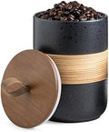 Miamolo Coffee Container, Ceramic Coffee Jar with Wood Lid for Coffee Bar by Miamolo