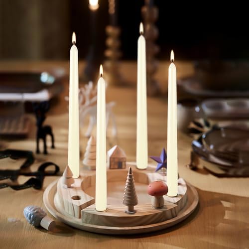 WPONSZU 16 Pack Ivory Taper Candles, 7-8 Hours Burn Time, Unscented, Smokeless and Dripless, 4/5 x 10 Inch for Christmas,Household,Dinner,Wedding,Valentine's Day,Party and Home Décor Candlesticks - Image 6