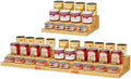 3-Tier Extra-Long Expandable Bamboo Can Rack for Pantry, Holds 45 Cans by NuoyuanShen