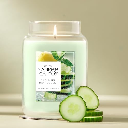 Yankee Candle Cucumber Mint Cooler Scented Candle, 22oz Jar, Large (Pack of 4) - Image 4