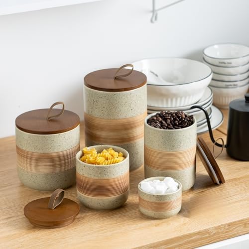 Miamolo Ceramic Coffee Container with Lid, Coffee Canister for Countertop - Image 5