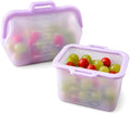 JOCXSPI 2 Pack 68 oz Magnetic Seal Reusable Silicone Food Storage Bags by JOCXSPI