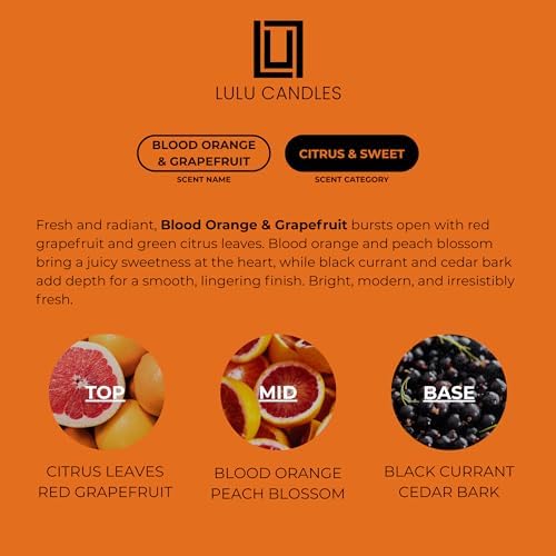 Lulu Candles, Blood Orange & Grapefruit, 9 Oz. 2 Pack - Image 2