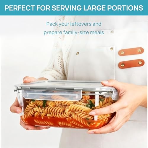 Vtopmart 1Pack 1860ml/63oz Large Glass Storage Container with Lids - Image 3