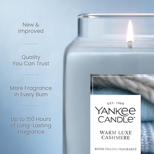 Yankee Candle Warm Luxe Cashmere, Holiday Scented Candle, 22oz Large Jar with up to 150 Hour Burn Time, Giftable (Pack of 4) - Image 3