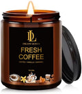 Fresh Coffee Candles, Coffee Scented Candle, Natural Soy Candles for Home Scented, Long Lasting with 50 Hour Burn Time, Gifts for Men Women by DLDREAMYDEWLA
