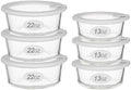 Glass Food Containers with Glass Lid, Microwave Safe Food Storage Container Set, 6 Pack, Large Size Airtight Storage Set with Leak Proof Lids, Meal Prep Containers by Eco-Evo