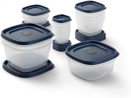 Rubbermaid Easy Find Lids® Food Storage Containers with Vented Lids, 26 Piece Set, Blue by Rubbermaid
