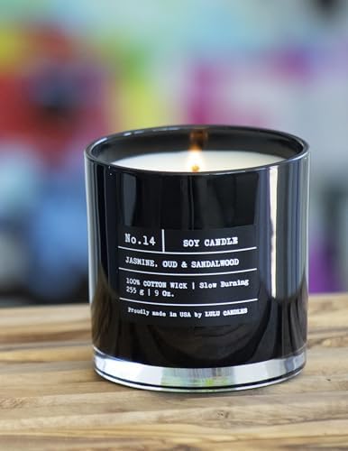 Lulu Candles Jasmine, Oud & Sandalwood Scented Soy Blend Jar Candle 9 Oz 2 Pack - Image 5