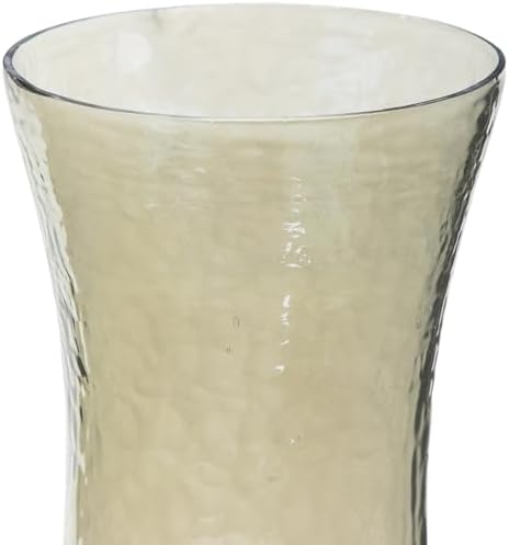 Textured Glass Hurricane Pillar Candle Holder - 15.5" - Gold - Image 4
