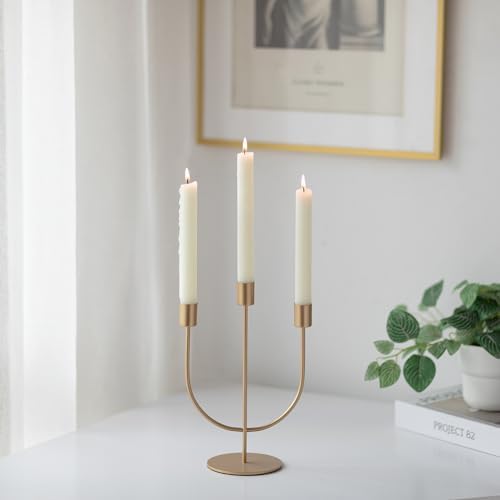 Sziqiqi Gold Candelabra Candle Holders Set of 6, for Wedding Table - Image 3