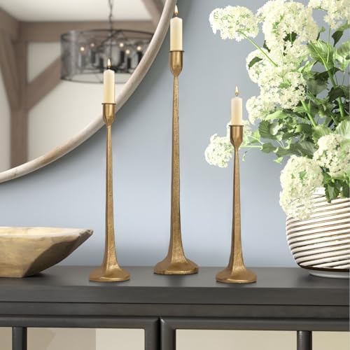 Iron Taper Candle Holder Set of 3 - Decorative Tall Candle Stand - Image 6