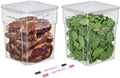 2 Pack 18 QT Polycarbonate Airtight Food Storage Containers, Commercial Kitchen Ingredient Storage Containers with Labeling Area, Stackable Bulk Food Storage for Flour, Rice, Sugar and Pet Food by GATBO