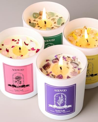 AOOVOO Rose/Vanilla/Eucalyptus/Lavender Scented Candles for Women - Image 6