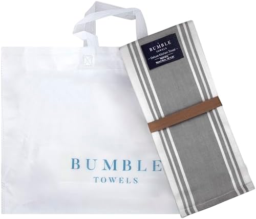 Premium Kitchen Towels 6 Pack 100% Cotton 20"x28" Dish Towels - Grey Wide - Image 6