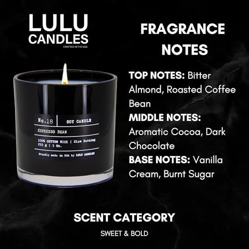 Lulu Candles | Espresso Bean | Luxury Scented Soy Jar Candle | Hand Poured in The USA | Highly Scented & Long Lasting (9 Oz. 2 Pack) - Image 2