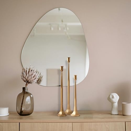 Denique Iron Taper Candle Holder Set of 3, Gold Candlestick Holders 19.3”17” 14” Heightening Decorative Candle Stand Set for Wedding, Dining Table, Home Decoration (Gold) - Image 5