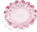 Chic Pink Bubble Glass Candle Dish – Modern Clear Glass Candle Holder for Tealights & Diffusers, Decorative Tray for Home & Tabletop Decor（1 Pack） by khtumeware