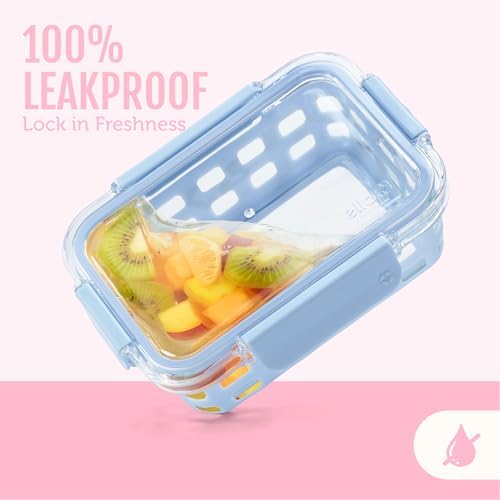 Ello Duraglass Glass Meal Prep Containers, 10 Pc, Meadow, 3.4 Cup (Pack of 2) - Image 5