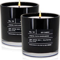 Lulu Candles Jasmine, Oud & Sandalwood Scented Soy Blend Jar Candle 9 Oz 2 Pack by LULUCANDLES