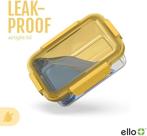 Ello Color Lock 20pc Glass Food Storage Containers with Lids, Desert - Image 4