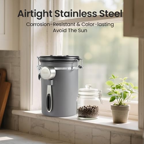 Veken Coffee Canister, Airtight Stainless Steel Food Storage Container,22OZ - Image 5